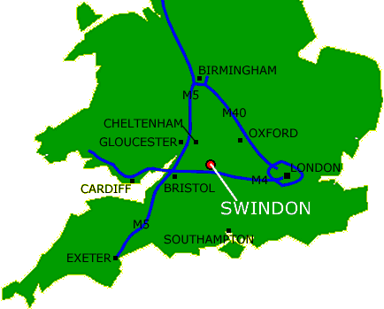 Swindon haritasi birlesik krallik